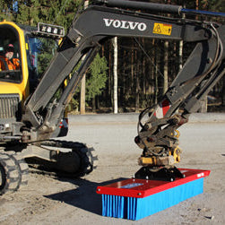 Vélsópur Push Broom sópar framkvæmdasvæði