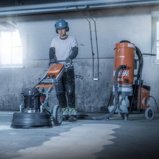 Slípað með gólfslípivél PG510 frá Husqvarna