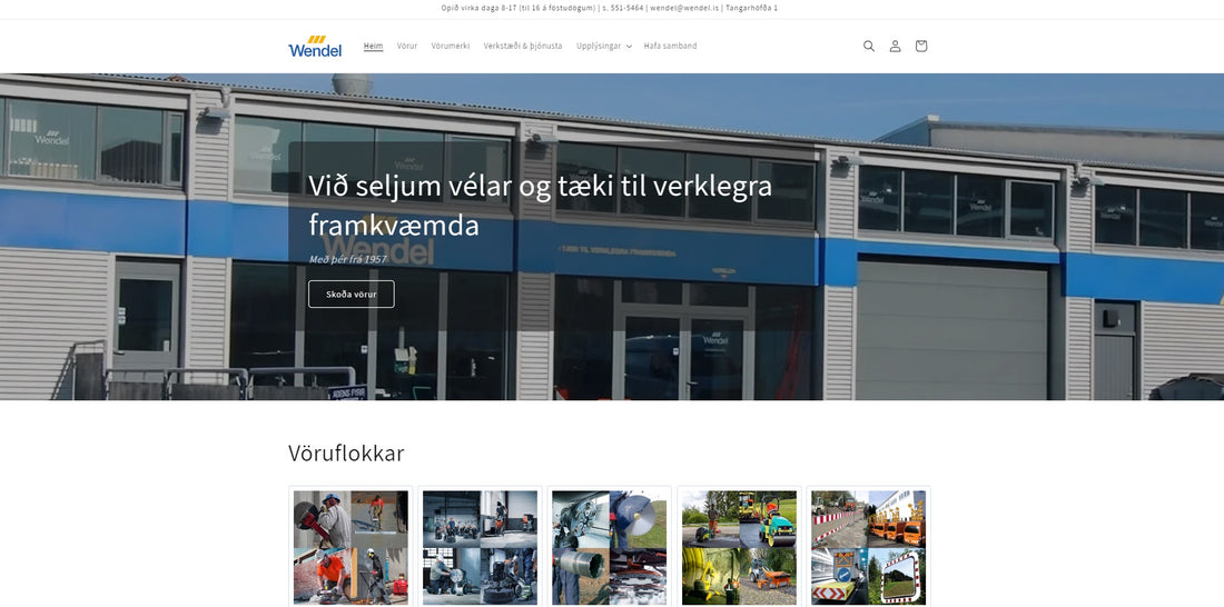 Ný vefsíða wendel.is með vefverslun komin í loftið