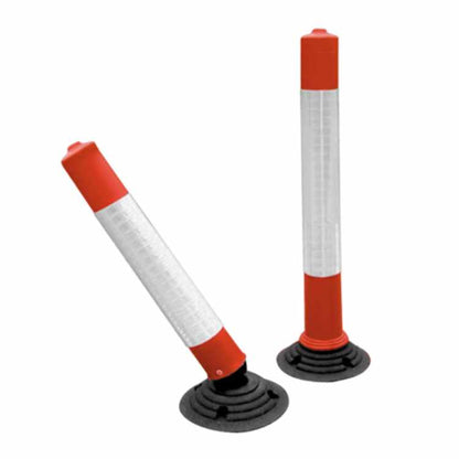 Fjaðrandi stólpi sem sveigist niður við högg