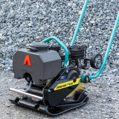 malbikunarþjappa séð á hlið