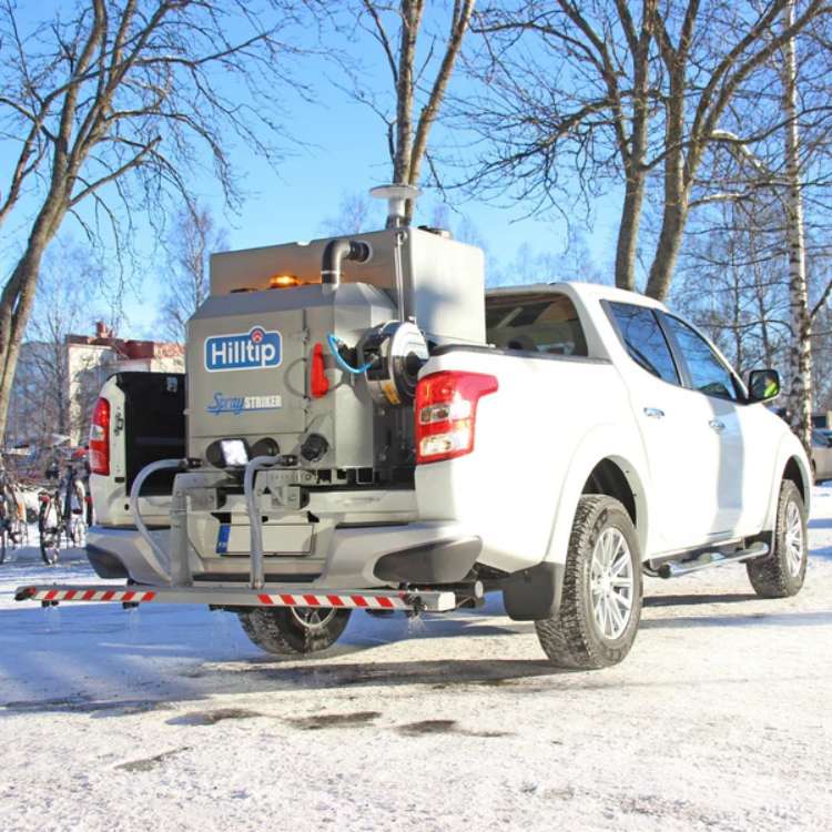 Pækildreifari á pallbíl