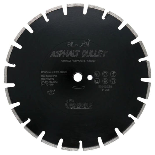Sagarblöð 300-450mm fyrir malbik Asphalt Bullet