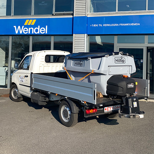 Saltdreifari 550 settur á pallbíl Piaggio Porter NP6