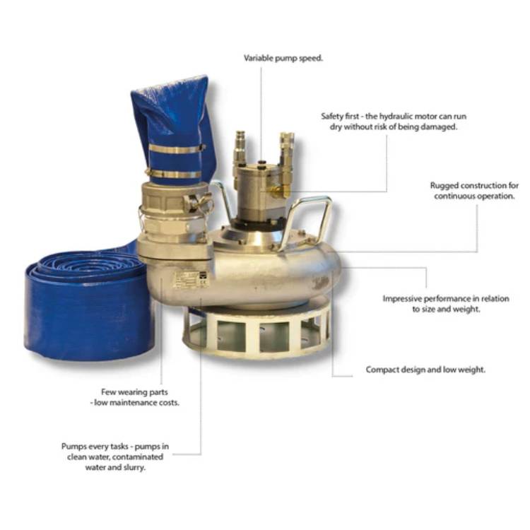 Skýringarmynd með vatnsdælu