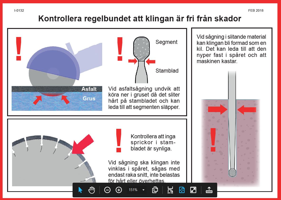 Sagarblöð 350mm XCello fyrir steinsteypu